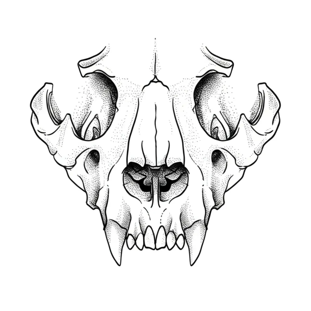 Lion Skull Fine Line Tattoo Design Lion Skull Fine Line Tattoo Design