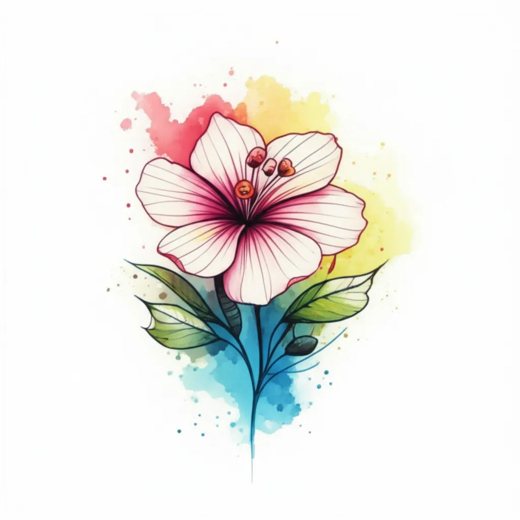 March Birth Flower Tattoo: Daffodil in Watercolor Style March Birth Flower Tattoo: Daffodil in Watercolor Style