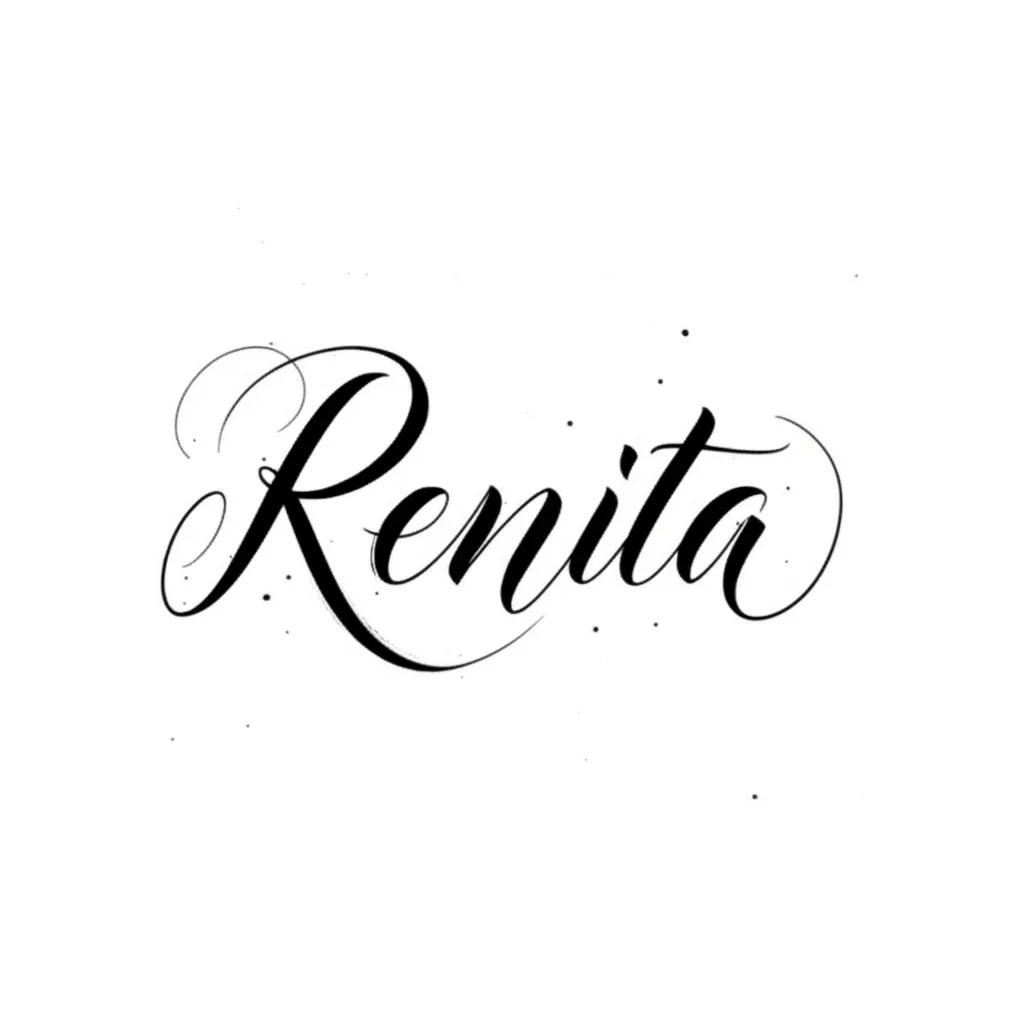 Renita Cursive Name Tattoo Design Renita Cursive Name Tattoo Design
