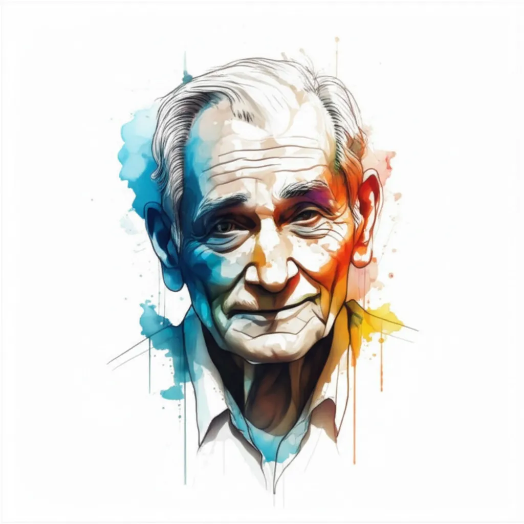Watercolor Portrait Tattoo: Celebrating Aging