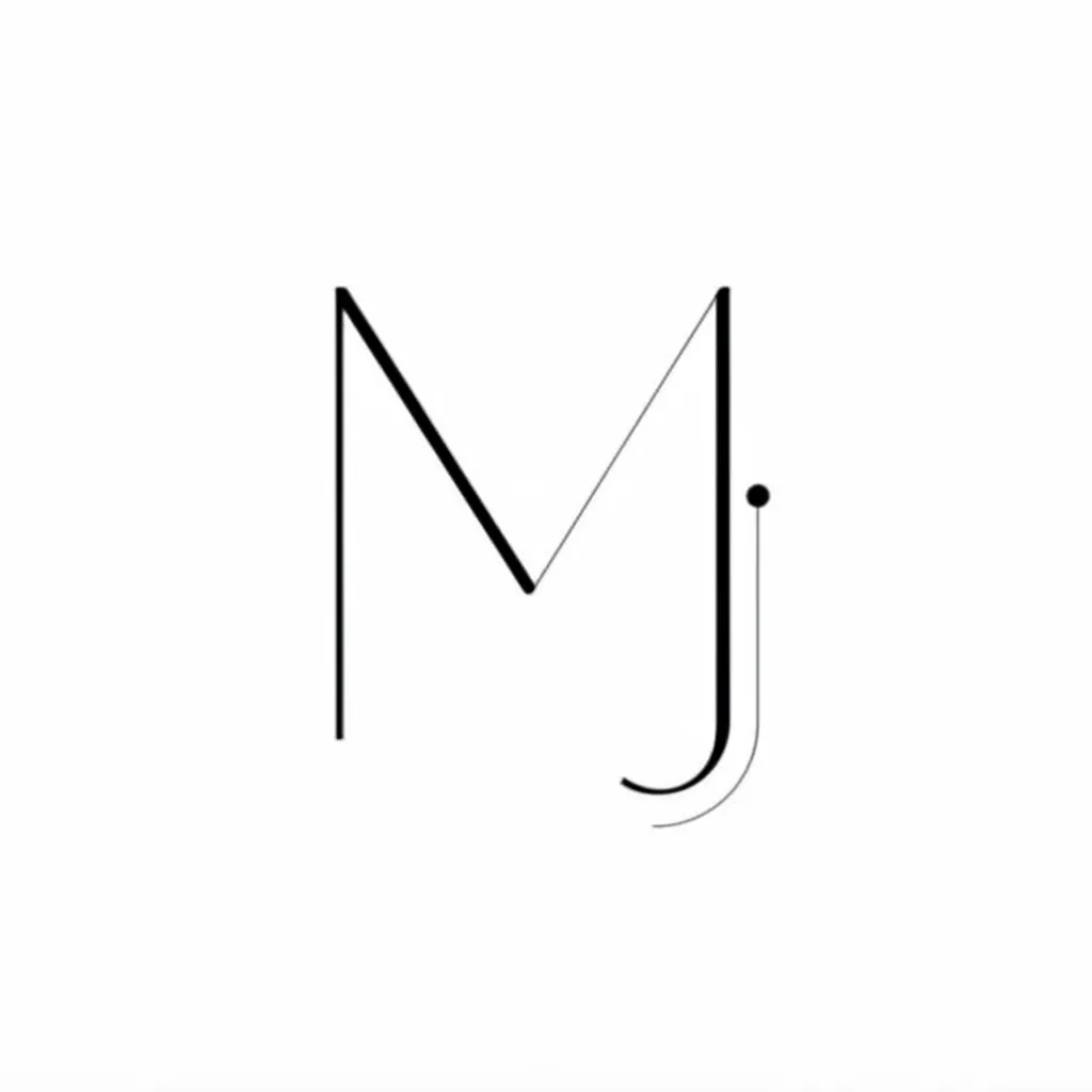 Minimalist MJ Initial Tattoo Design