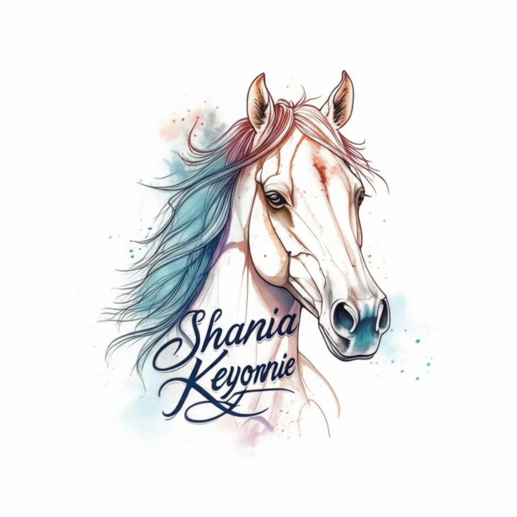 Shania Keyonnie Horse Watercolor Tattoo Design Shania Keyonnie Horse Watercolor Tattoo Design