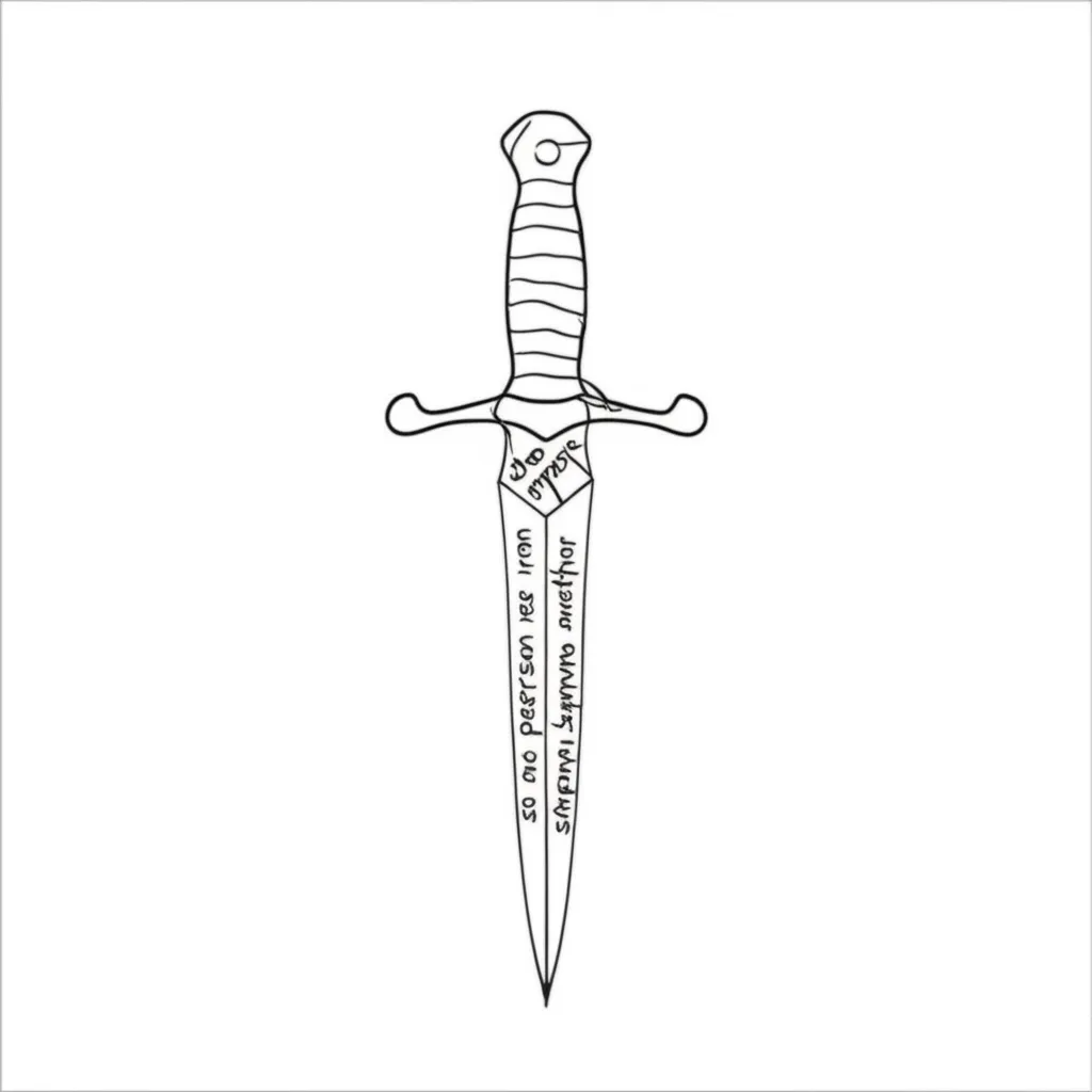 Iron Sharpens Iron Dagger Tattoo - Minimalist Design Iron Sharpens Iron Dagger Tattoo - Minimalist Design