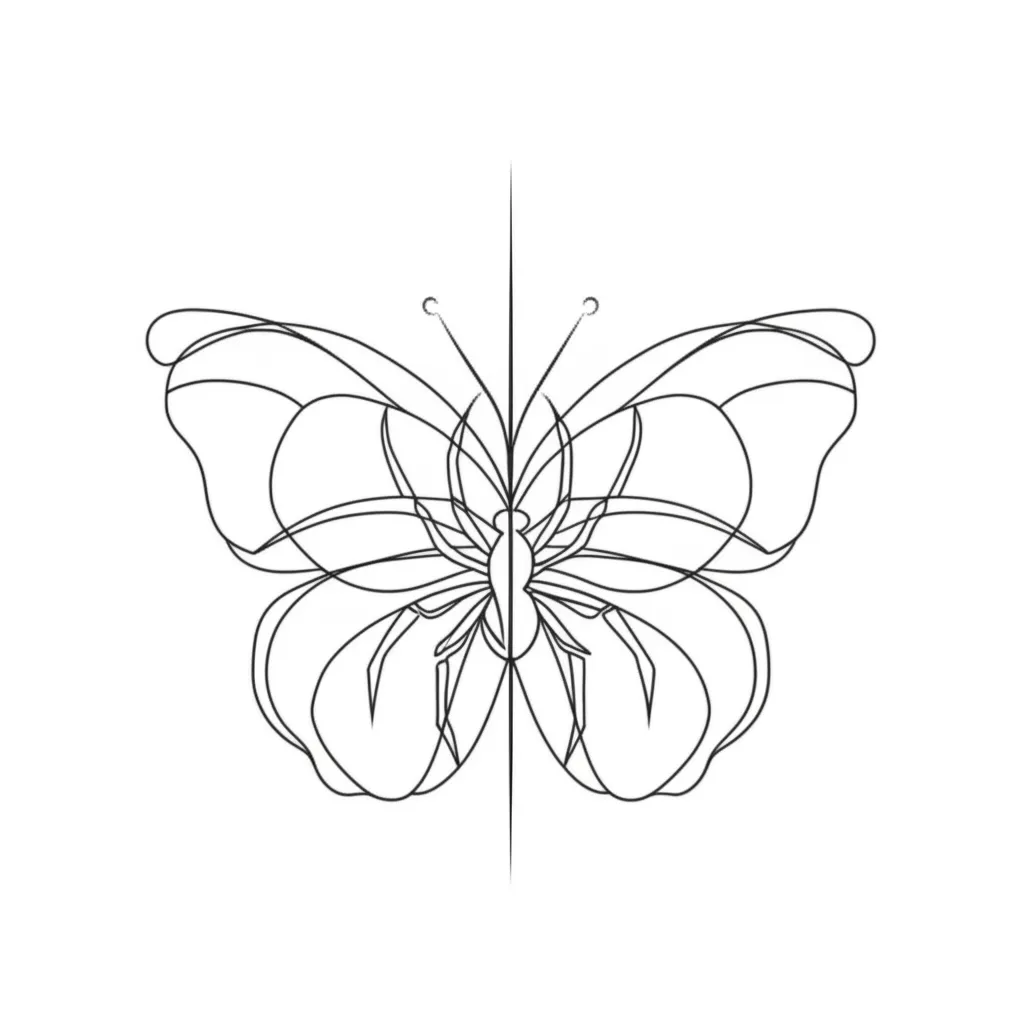 Minimalist Butterfly Spider Hybrid Tattoo Design Minimalist Butterfly Spider Hybrid Tattoo Design