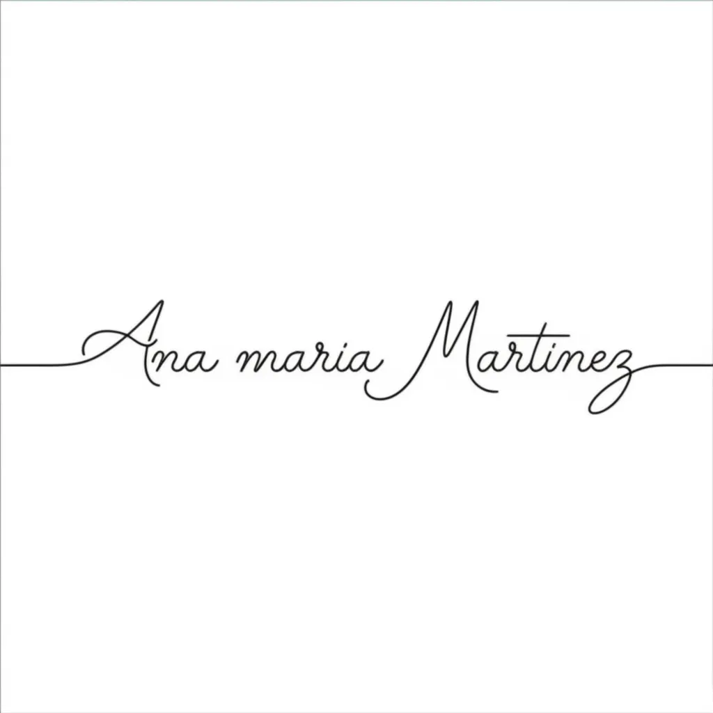 Ana Maria Martinez Cursive Tattoo Design