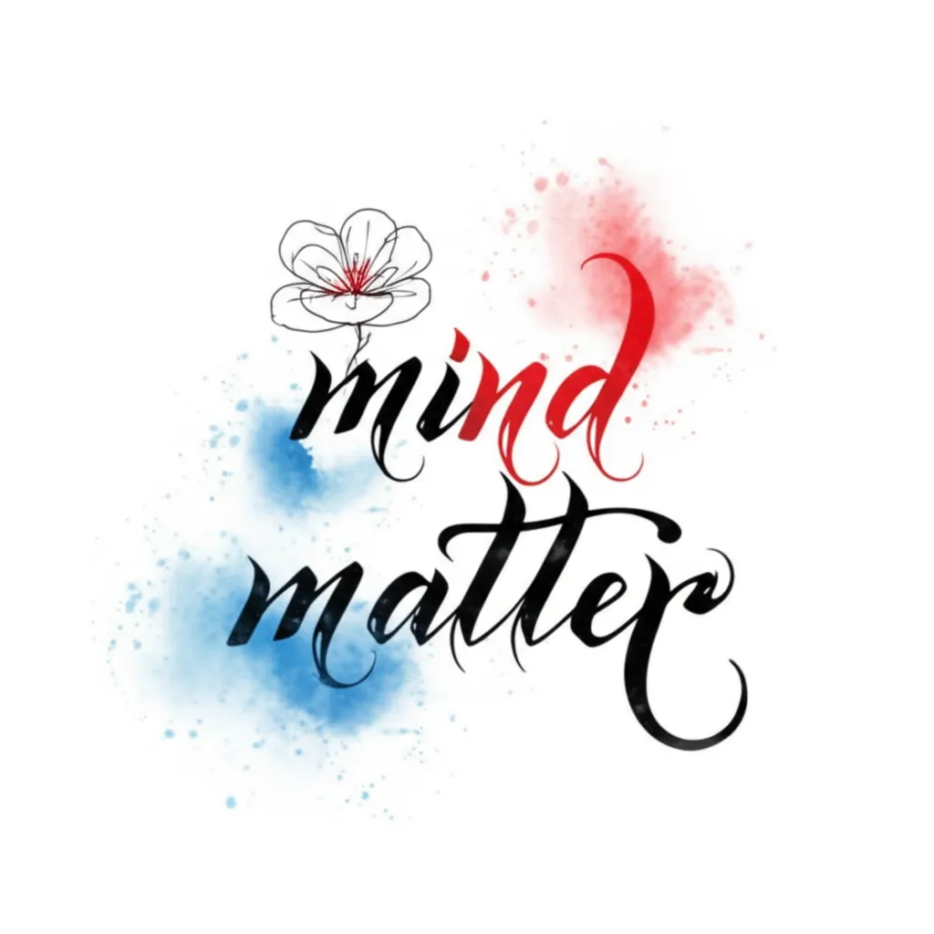 Mind Over Matter Watercolor Tattoo with Flower Accent