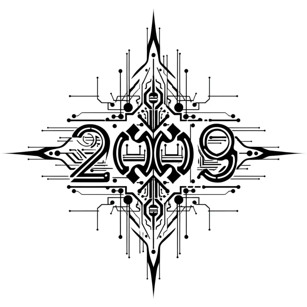 Numbers 2009 Cyber Sigilism Tattoo Design