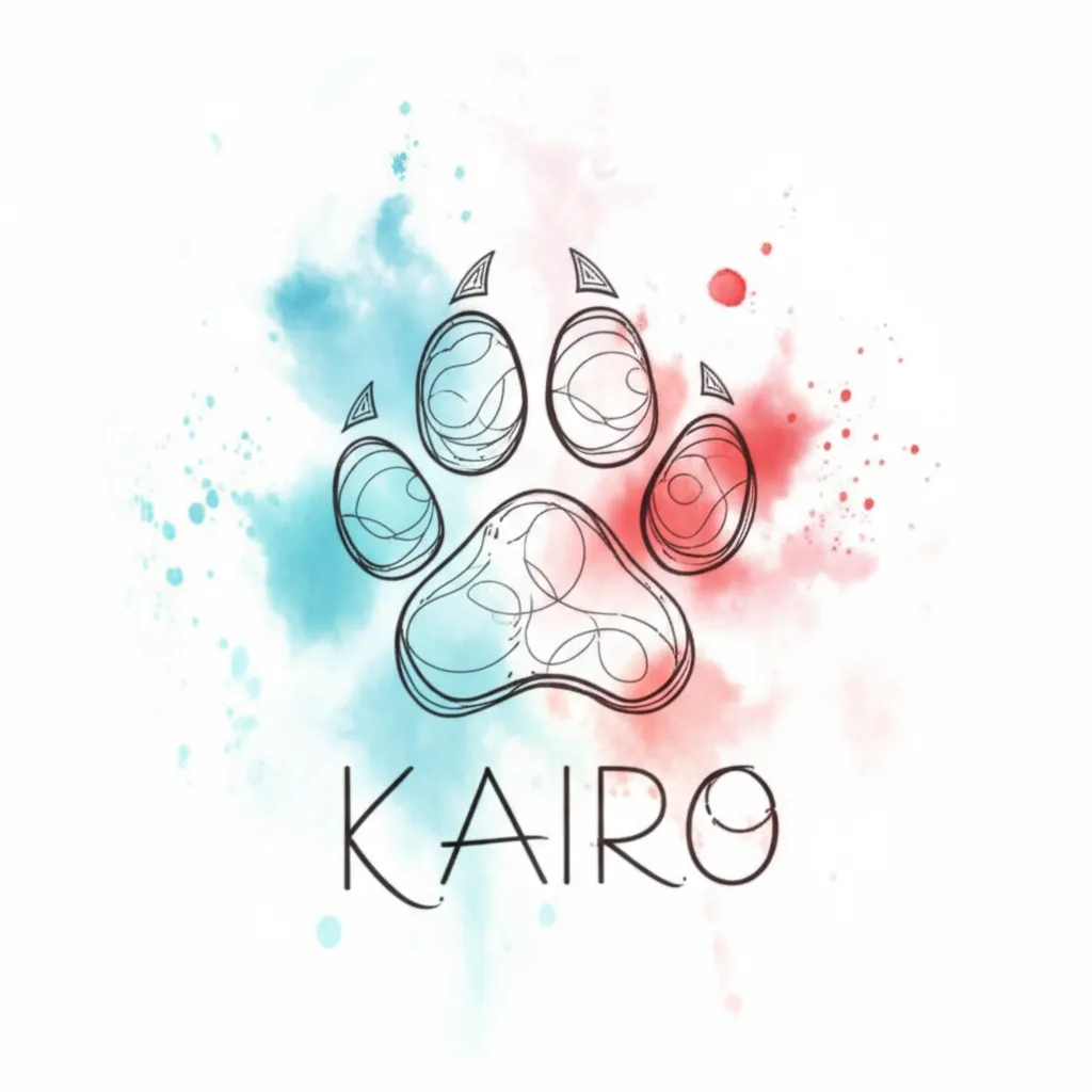 KAIRO Paw Print Watercolor Tattoo Design KAIRO Paw Print Watercolor Tattoo Design
