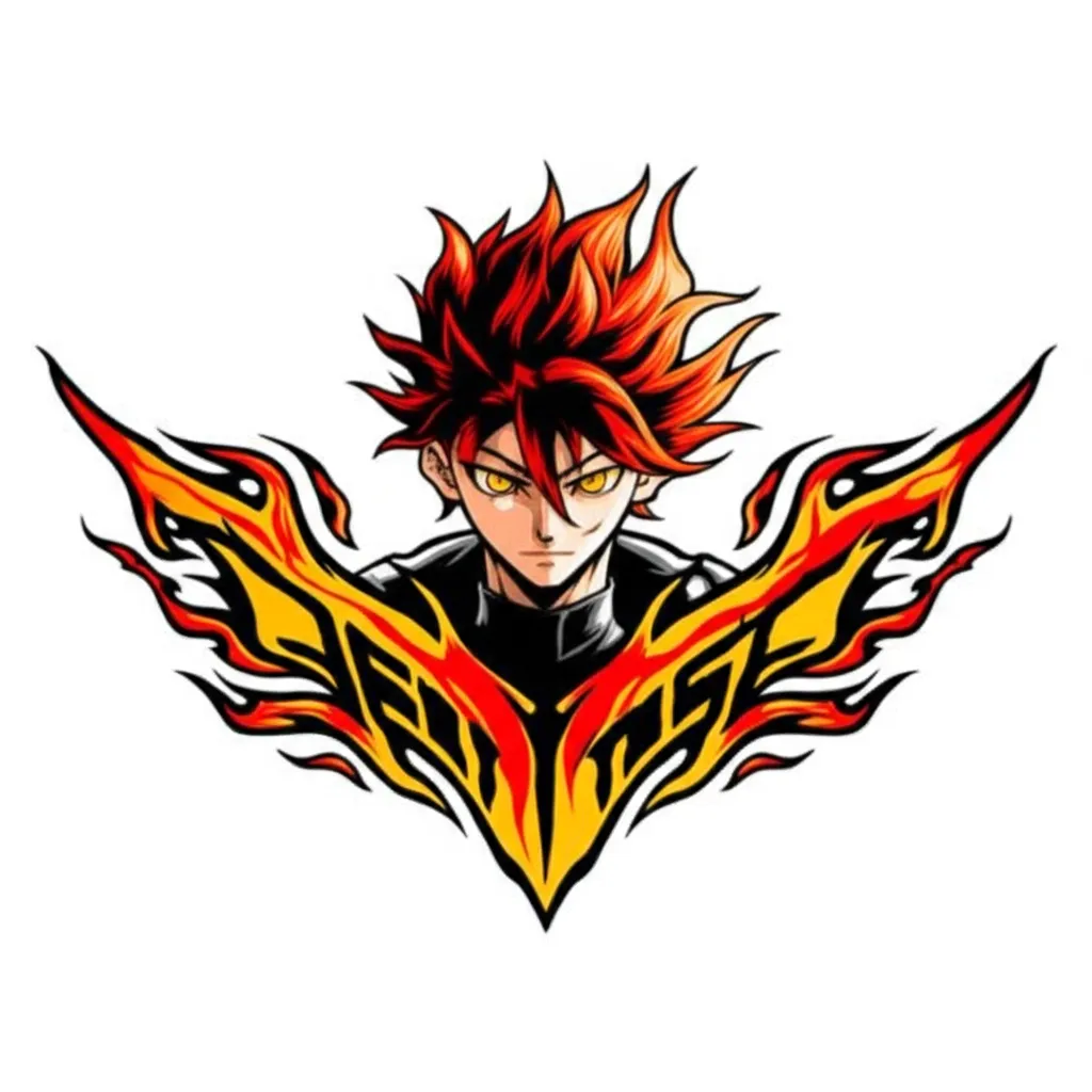 Solo Leveling Anime Fire Tattoo Design for ZeroRise