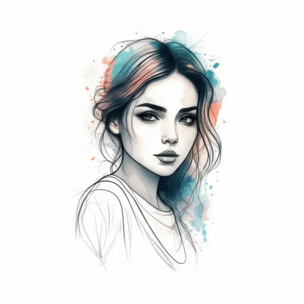 Mila Name Tattoo in Old English Font with Watercolor Effect