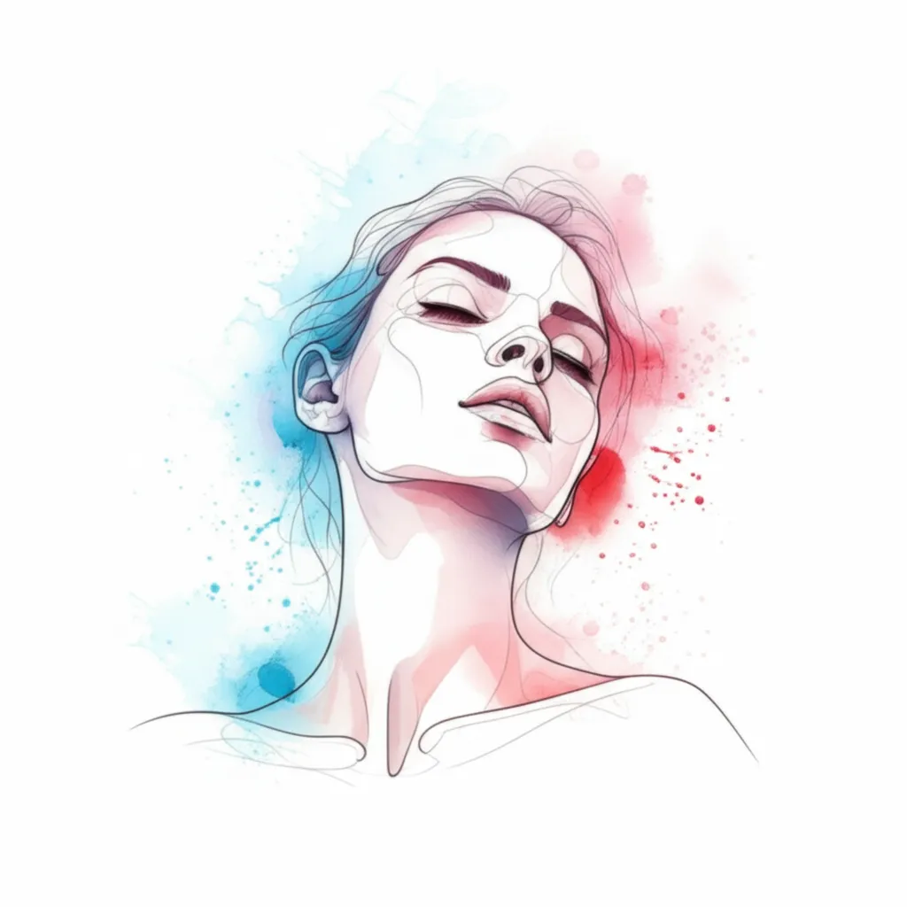 Watercolor Woman Portrait Collarbone Tattoo Idea Watercolor Woman Portrait Collarbone Tattoo Idea