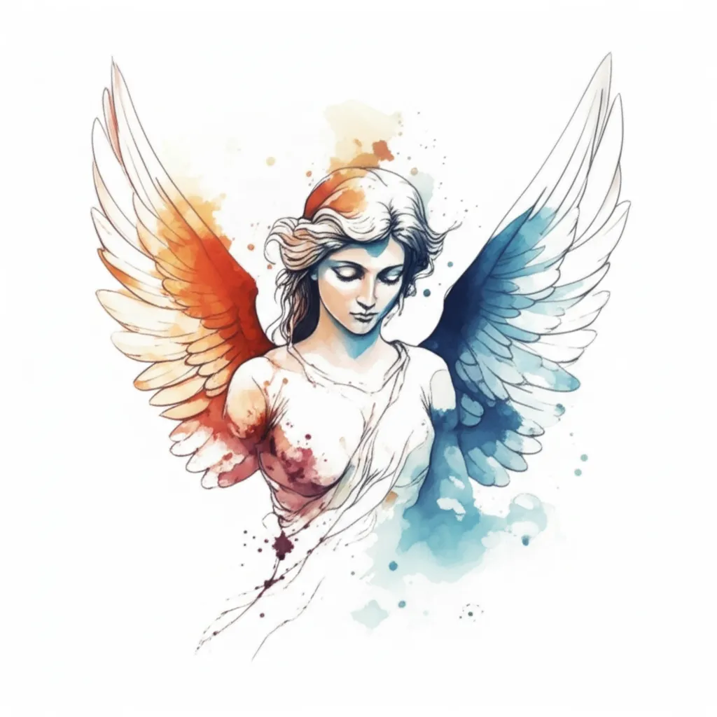 Watercolor Angel Tattoo Design: Meaning and Ideas Watercolor Angel Tattoo Design: Meaning and Ideas