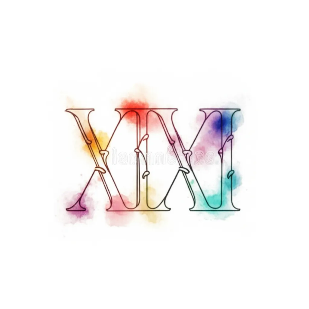 Watercolor Roman Numeral Tattoo with Custom Name Inset Watercolor Roman Numeral Tattoo with Custom Name Inset