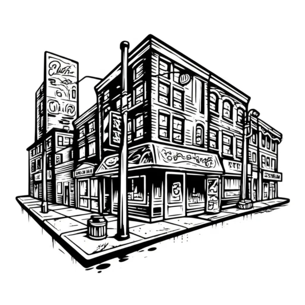 1933 Graffiti Style Building Tattoo Design 1933 Graffiti Style Building Tattoo Design
