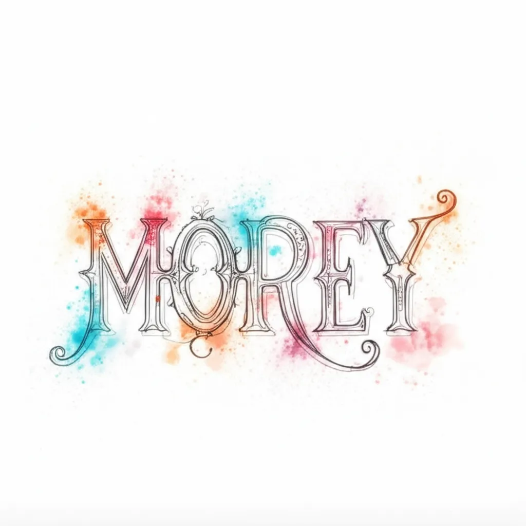 MOREY Family Watercolor Tattoo Design
