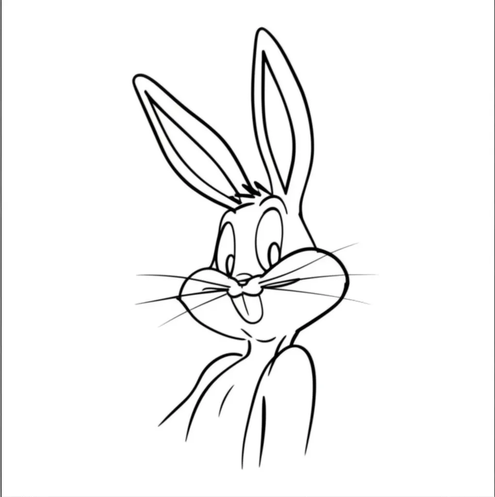 Minimalist Bugs Bunny Tattoo Design Minimalist Bugs Bunny Tattoo Design