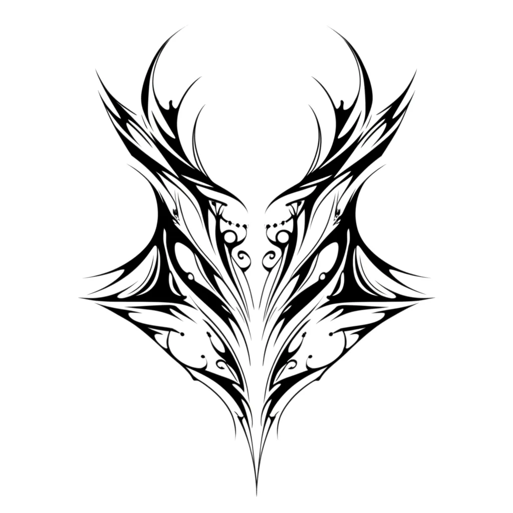 Gothic Cyber Sigilism Neck Tattoo Design Gothic Cyber Sigilism Neck Tattoo Design