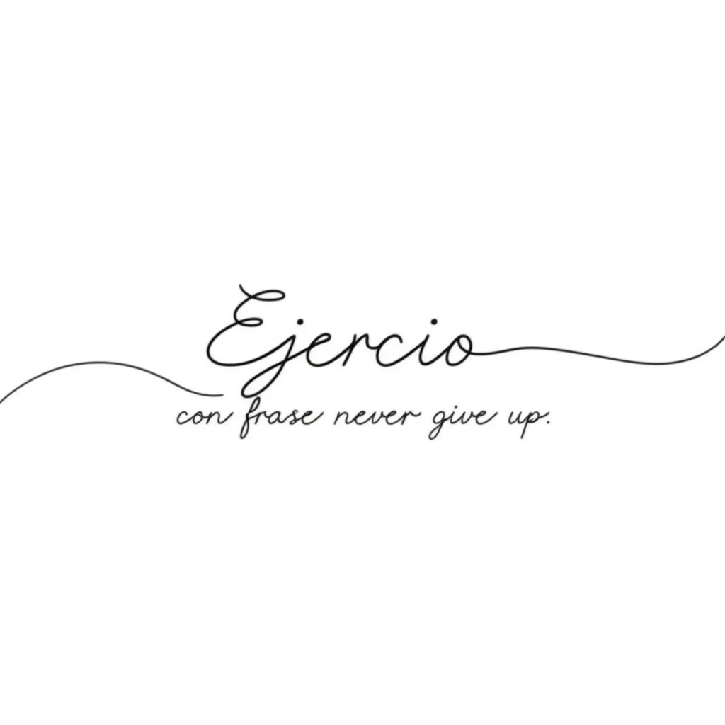 Minimalist 'Never Give Up' Tattoo Design Minimalist 'Never Give Up' Tattoo Design