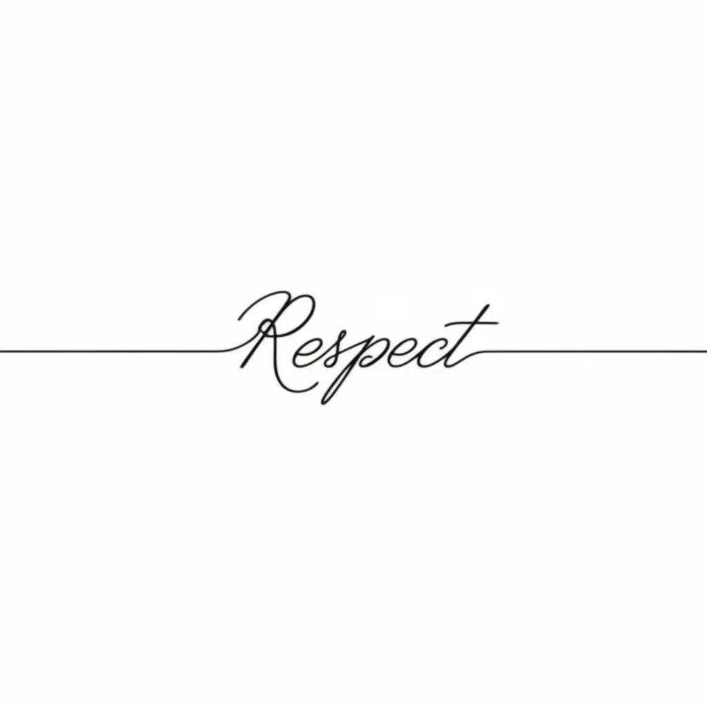 Minimalist 'Respect' Tattoo Design Ideas