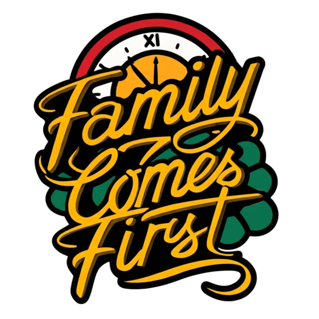 American Traditional Family First Clock Forearm Tattoo