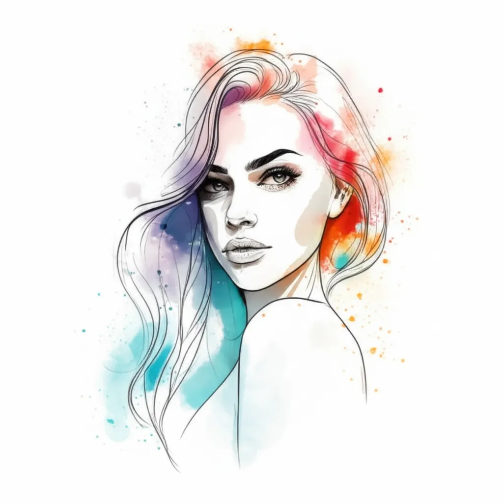 Watercolor Girl Tattoo Design: A Beautiful and Artistic Choice