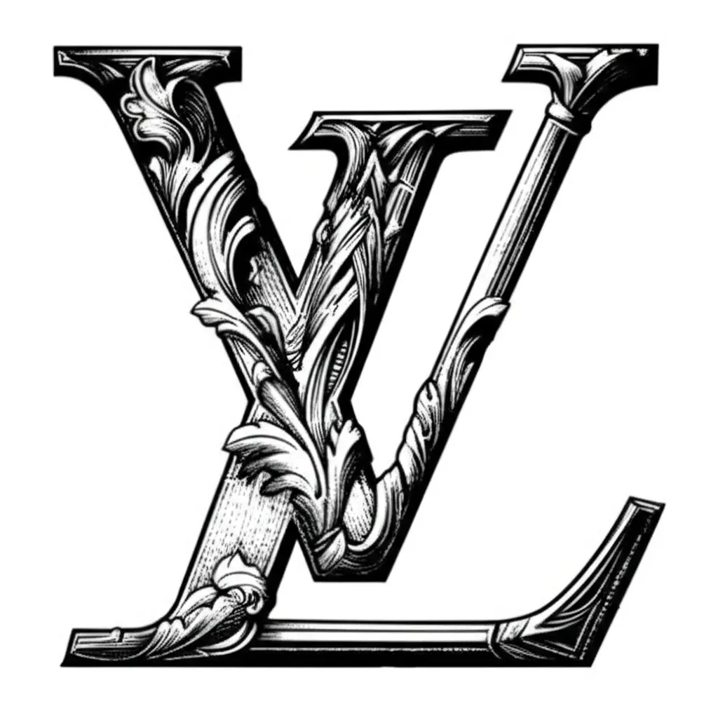 Gothic Louis Vuitton Logo Tattoo Design