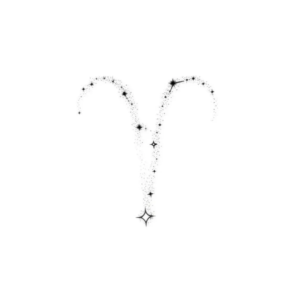 Minimalist Star Cluster Aries Sign Tattoo for Kevin Minimalist Star Cluster Aries Sign Tattoo for Kevin