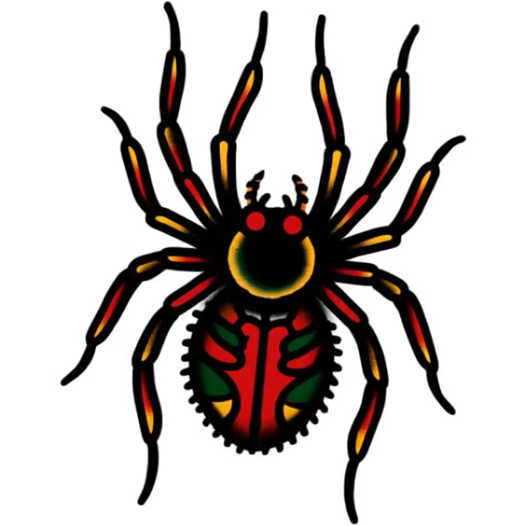 American Traditional Widow Spider Tattoo Design American Traditional Widow Spider Tattoo Design