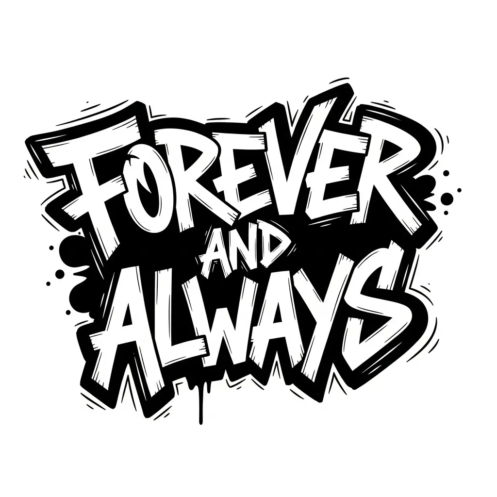 Forever and Always Graffiti Tattoo Design