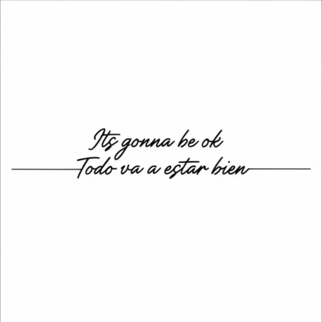 Its gonna be ok Todo va a estar bien Wrist Tattoo