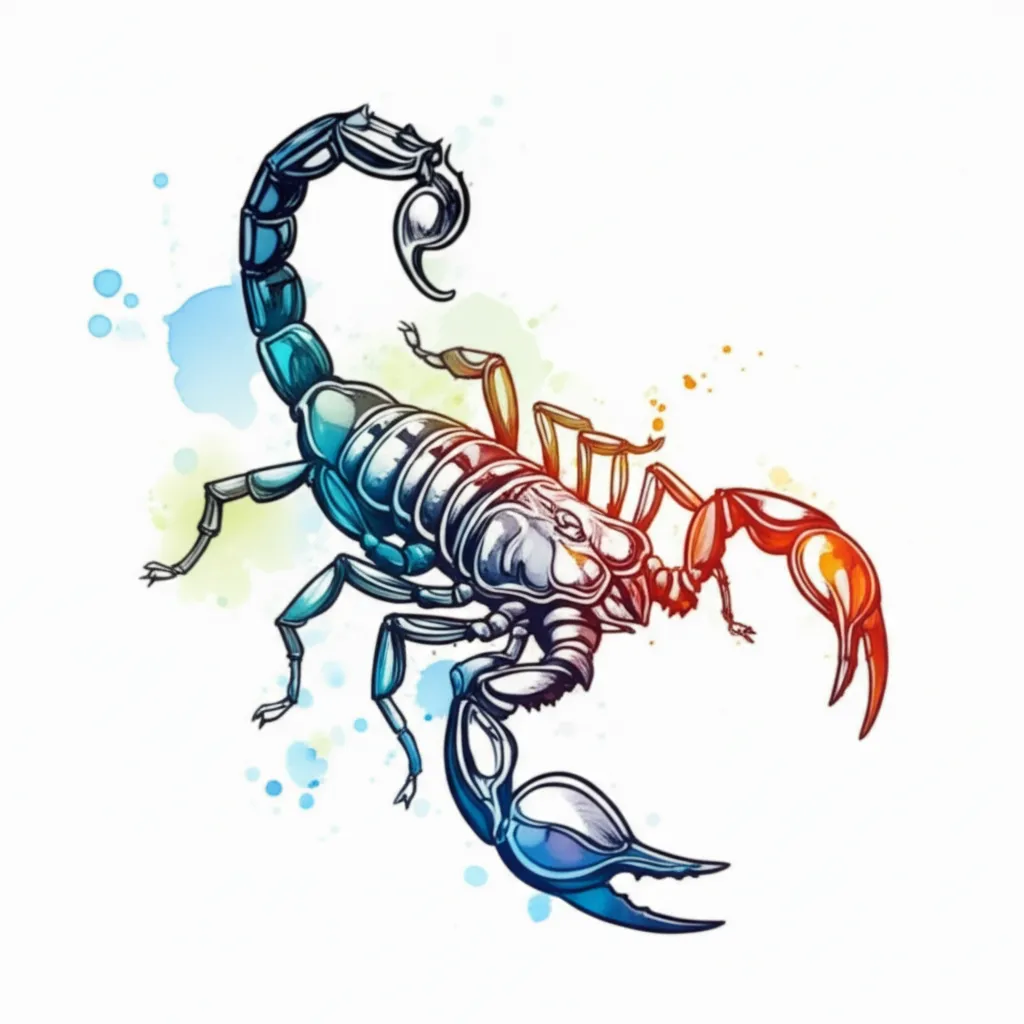 Watercolor Scorpion Tattoo Design: Symbolism & Ideas