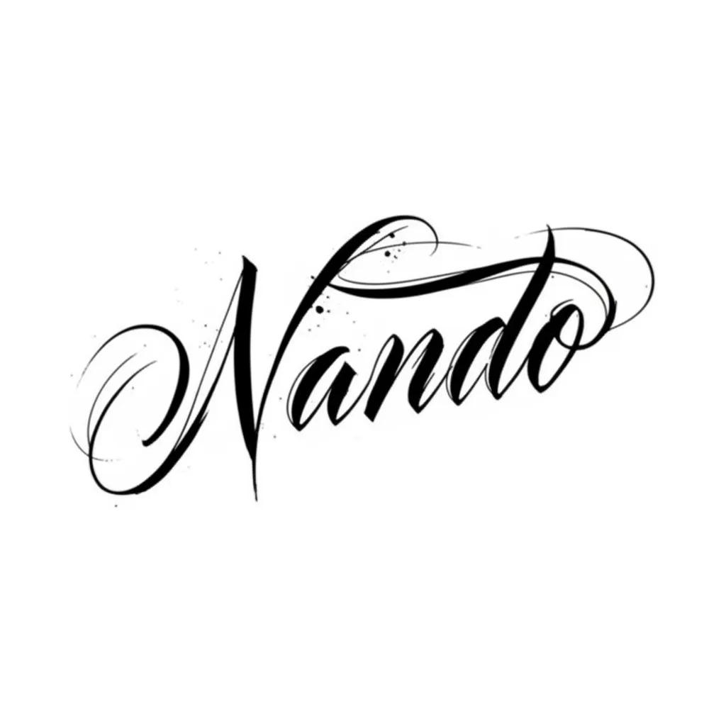 Nando Calligraphy Tattoo Design