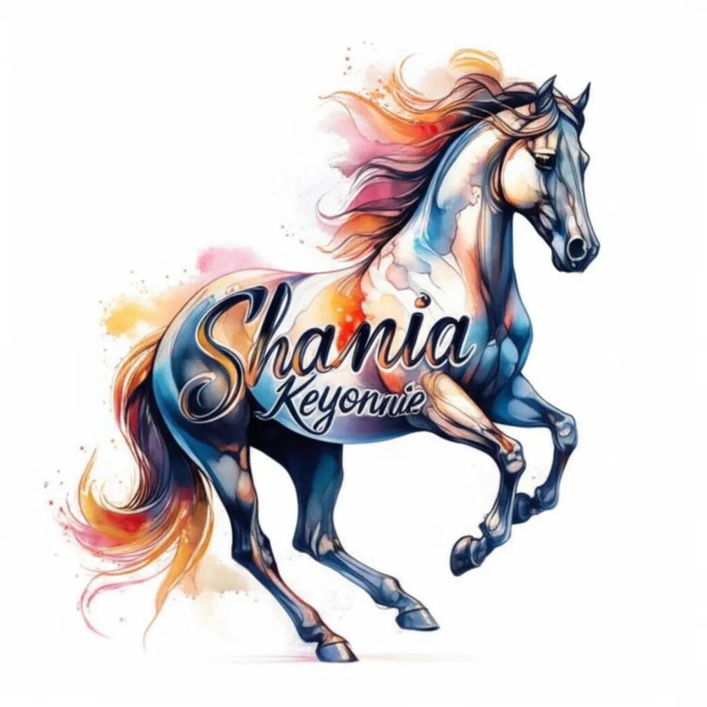Shania Keyonnie Horse Watercolor Tattoo Design Shania Keyonnie Horse Watercolor Tattoo Design