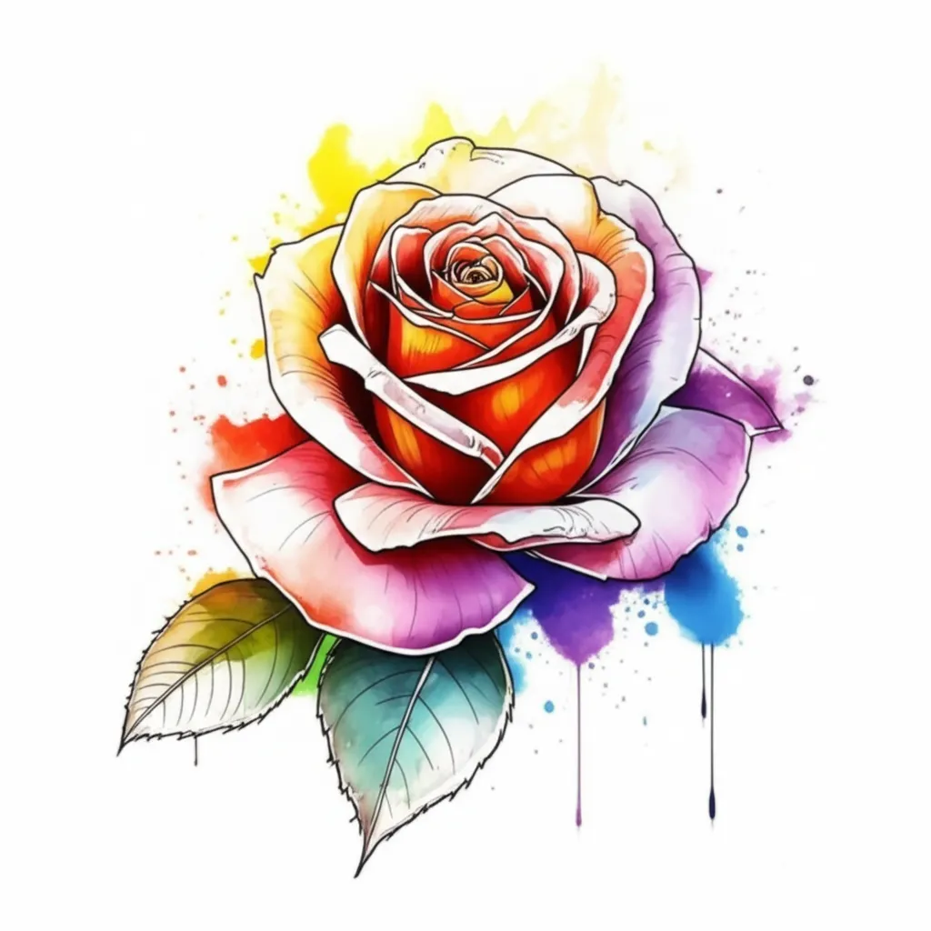 Watercolor Rose Tattoo on Hand: Stunning Design & Inspiration Watercolor Rose Tattoo on Hand: Stunning Design & Inspiration