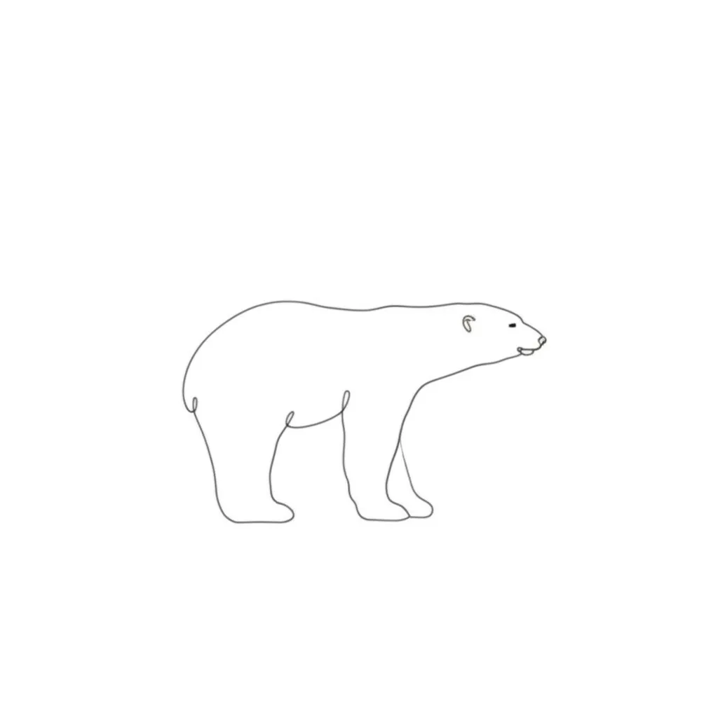 Minimalist Polar Bear Tattoo Design Minimalist Polar Bear Tattoo Design