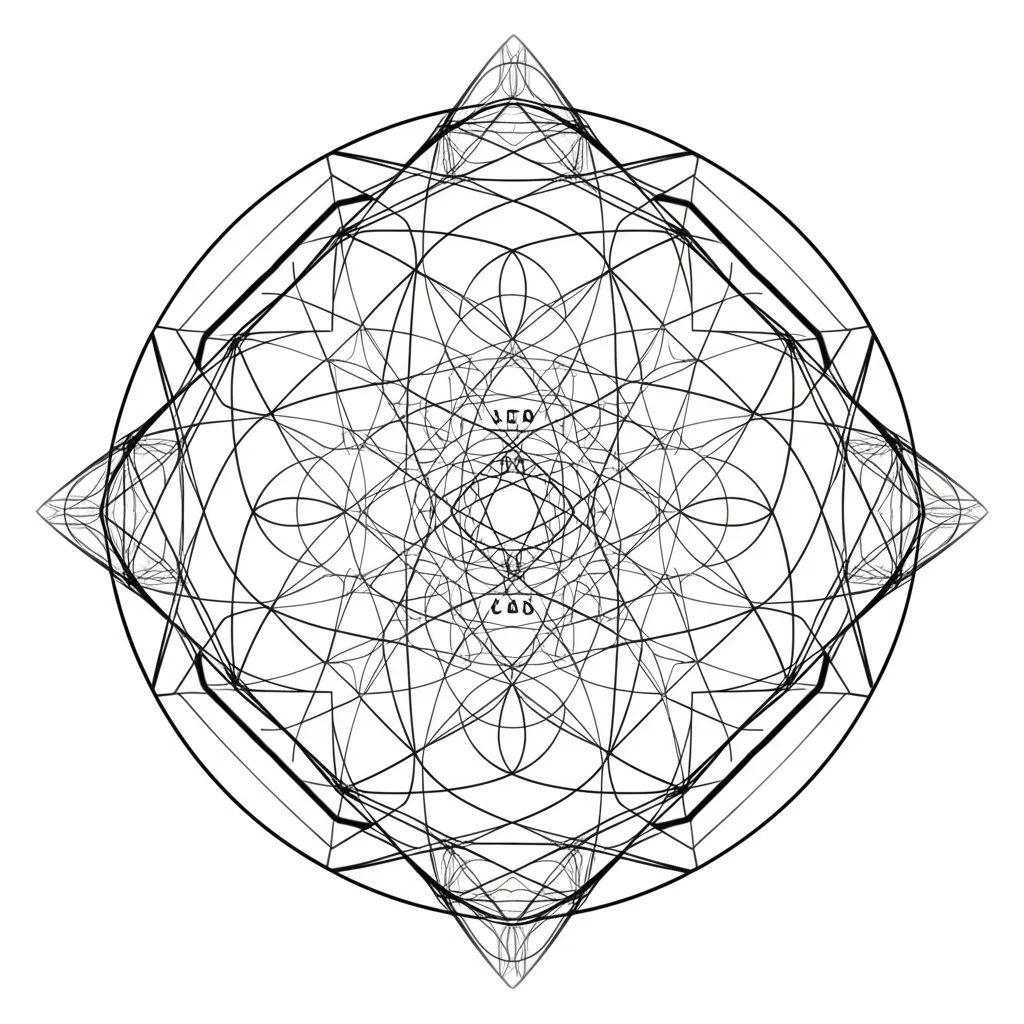 Geometric Name Tattoo Design: Grace, Liv, Leo, Cal, Lucy