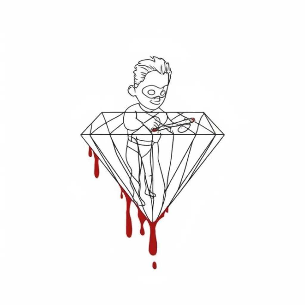Dash From Incredibles Blunt Diamond Minimalist Tattoo