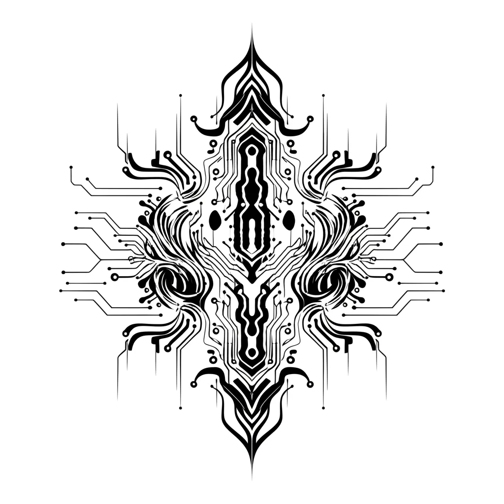 Smoking Road Cyber Sigilism Tattoo Design