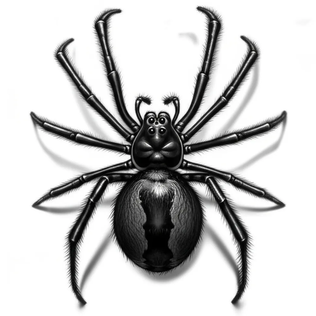 Realistic Widow Spider Tattoo Design Realistic Widow Spider Tattoo Design