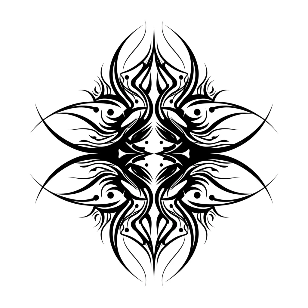 Dark Gothic Cyber Sigilism Tattoo Design