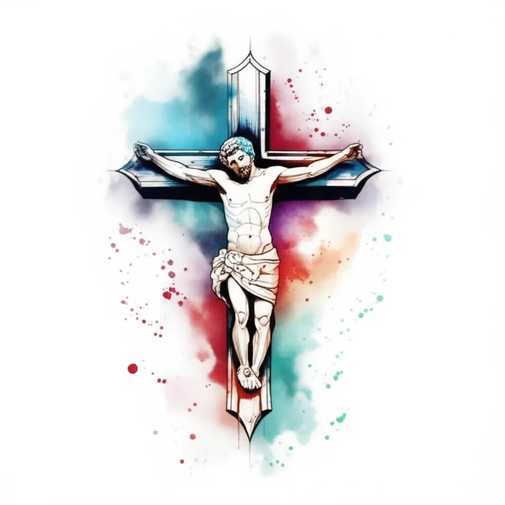 Faith Over Feat Watercolor Leg Tattoo Design Faith Over Feat Watercolor Leg Tattoo Design