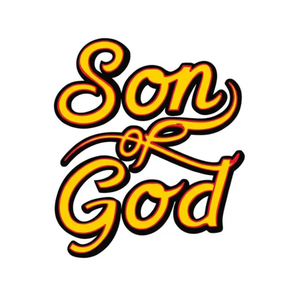 Son of God American Traditional Tattoo Design