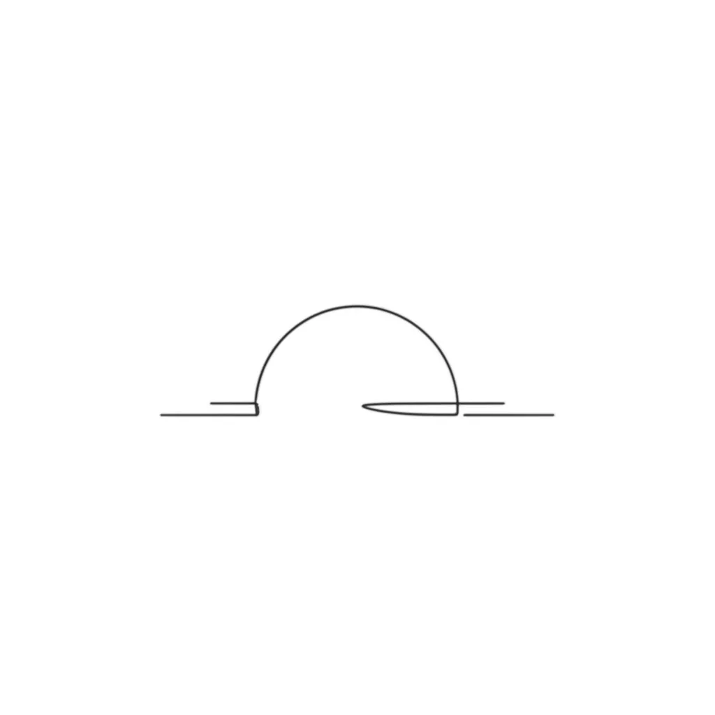 Minimalist Sunset Tattoo Idea