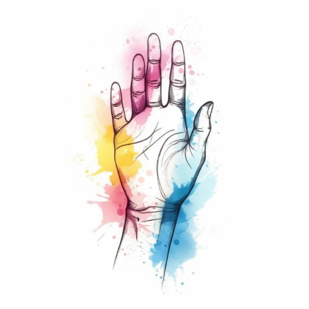 Watercolor Hand Tattoo Design Ideas Watercolor Hand Tattoo Design Ideas