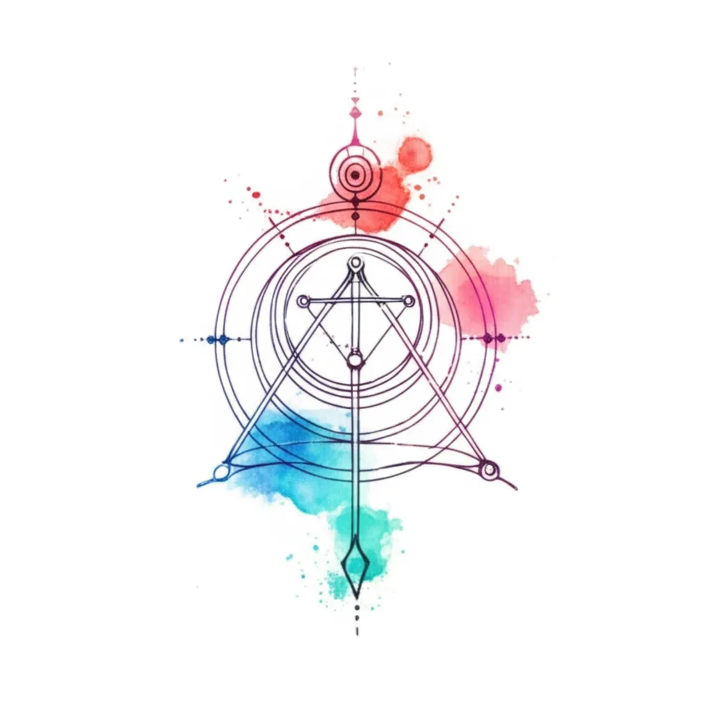 Watercolor Sigil of Lucifer Tattoo Design Watercolor Sigil of Lucifer Tattoo Design
