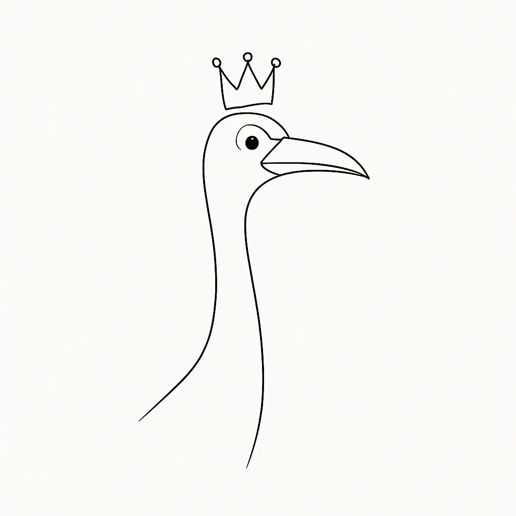 Minimalist Kevin Swan Coronation Tattoo Design