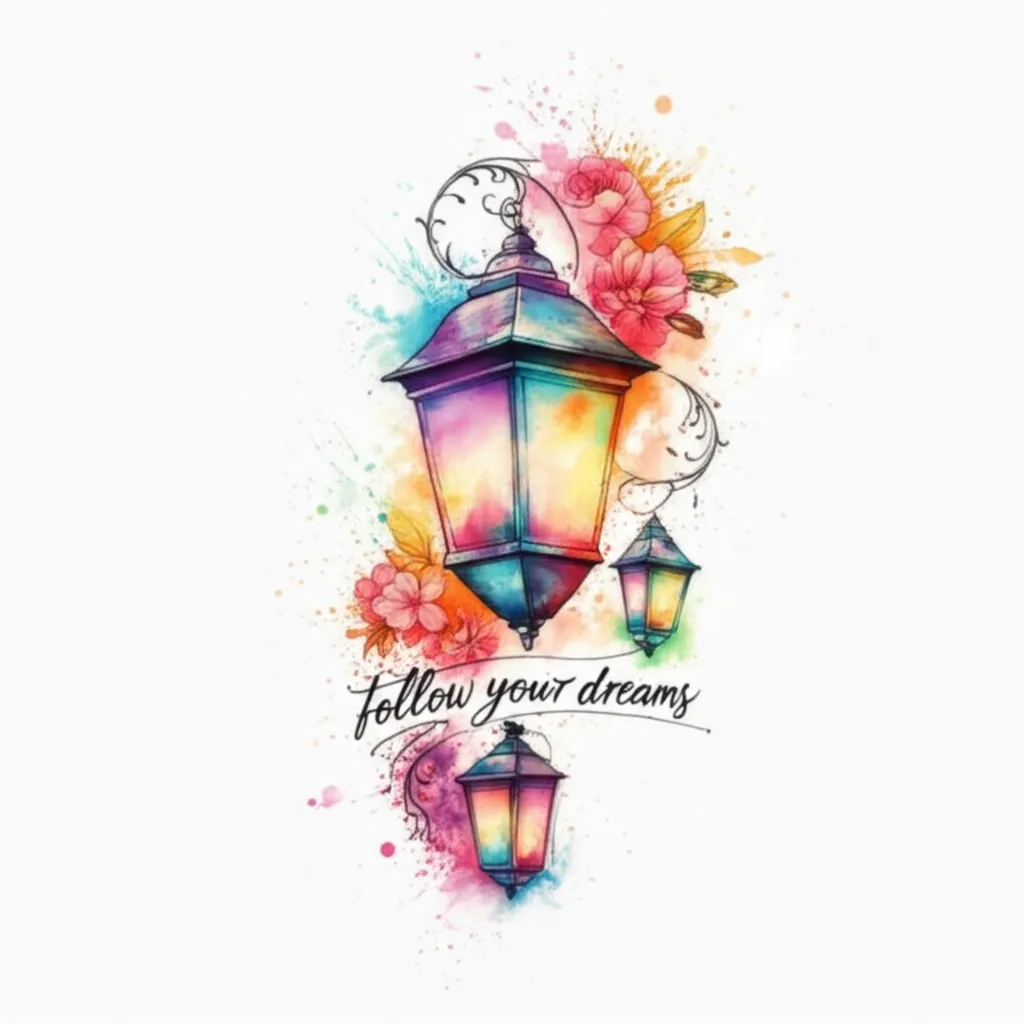 Watercolor Tangled Lanterns and Flowers Forearm Tattoo: Follow Your Dreams Watercolor Tangled Lanterns and Flowers Forearm Tattoo: Follow Your Dreams