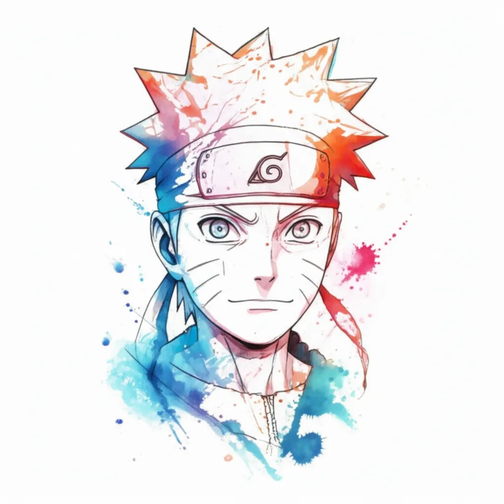 Watercolor Naruto Shippuden Tattoo Idea Watercolor Naruto Shippuden Tattoo Idea