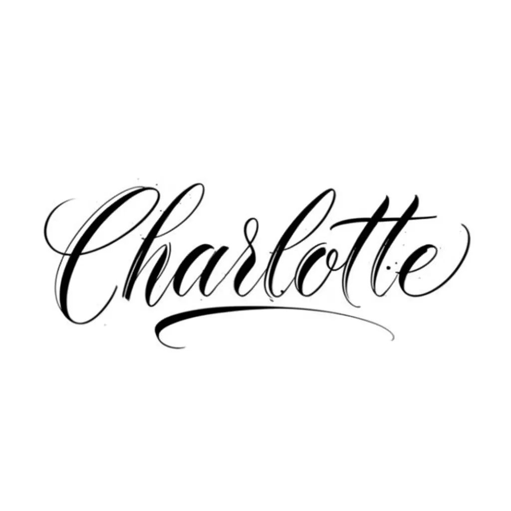 Charlotte Calligraphy Tattoo Design - Meaning & Inspiration Charlotte Calligraphy Tattoo Design - Meaning & Inspiration