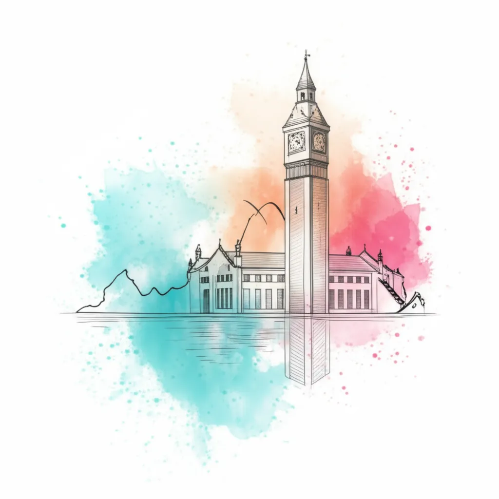 Watercolor Tattoo Design: Philadelphia & Virginia Landmarks Watercolor Tattoo Design: Philadelphia & Virginia Landmarks